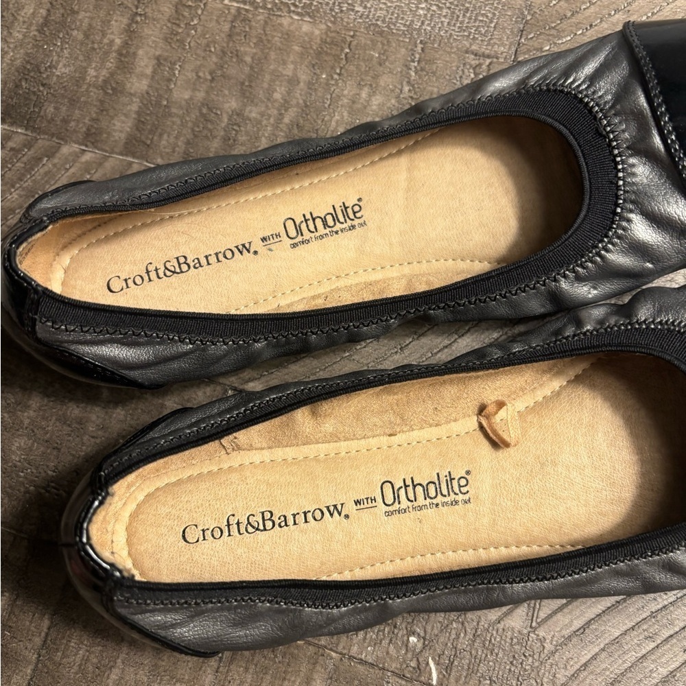 Silver and Black Girly Bohemian Business Ballet Flats Women’s Size 7 - Picture 4 of 4